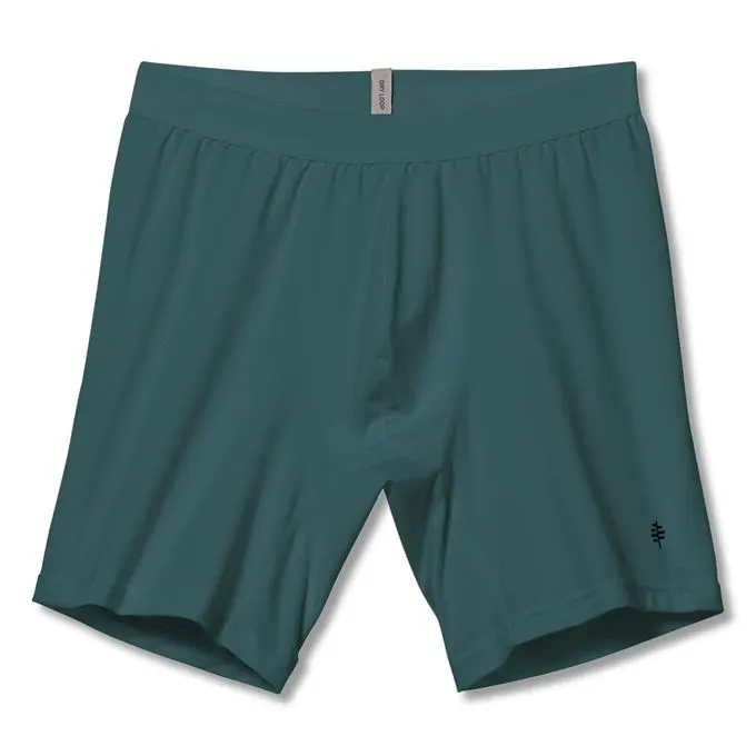 Balsam green Royal Robbin Men's Readydry Boxer Brief 7" (photo courtesy of Royal Robbins)