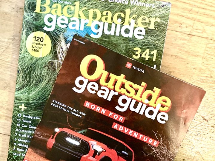 Backpacker Magazine and Outside Magazine Covers: The Outside Gear Guide.