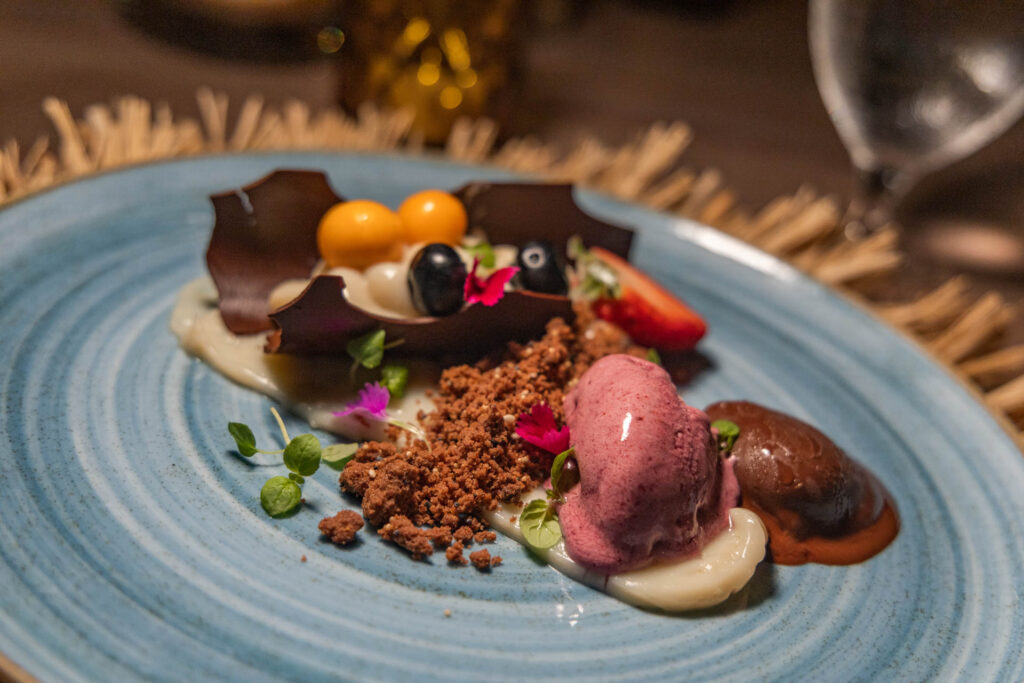 vegan dessert at Andaz on Peninsula Papagayo in Costa Rica.