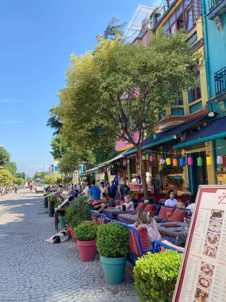 A colorful cafe in Istanbul, Turkey