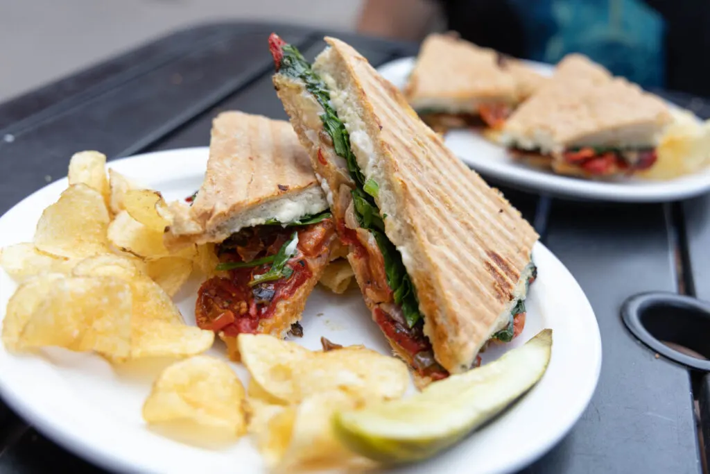 Vegan Grilled Veggie Sandwich at Babycakes Muffin Company in Marquette.