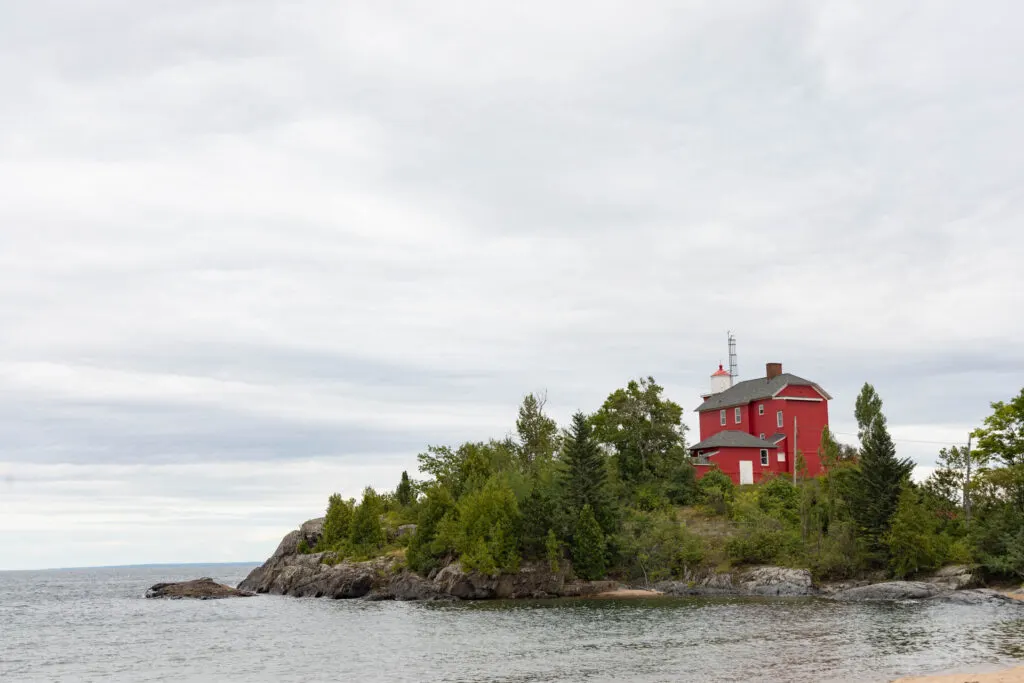 The Marquette Harbor Lighthouse.