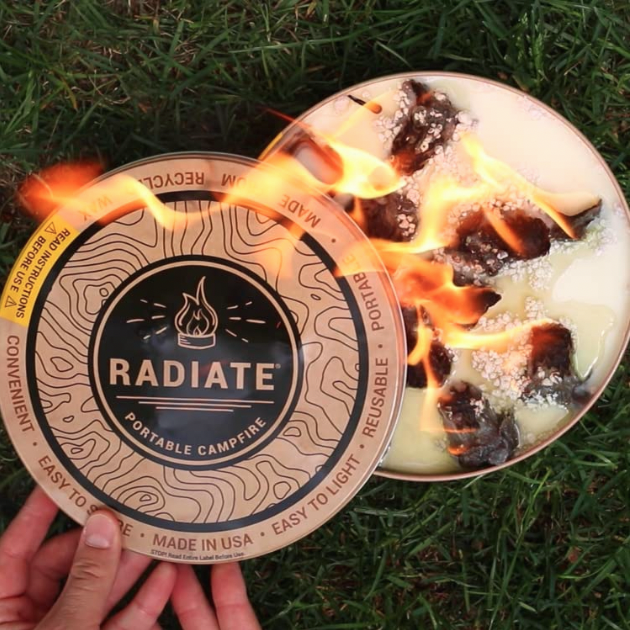 The Radiate portable fire pit