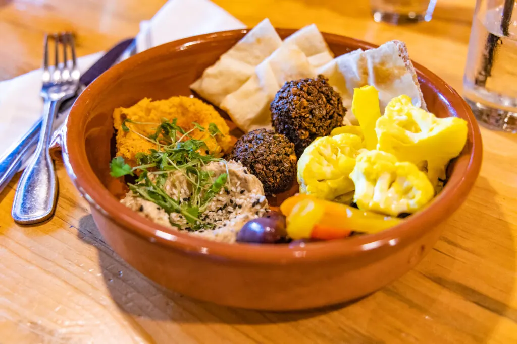 Vegan appetizers at The Tavern at Rush Creek.