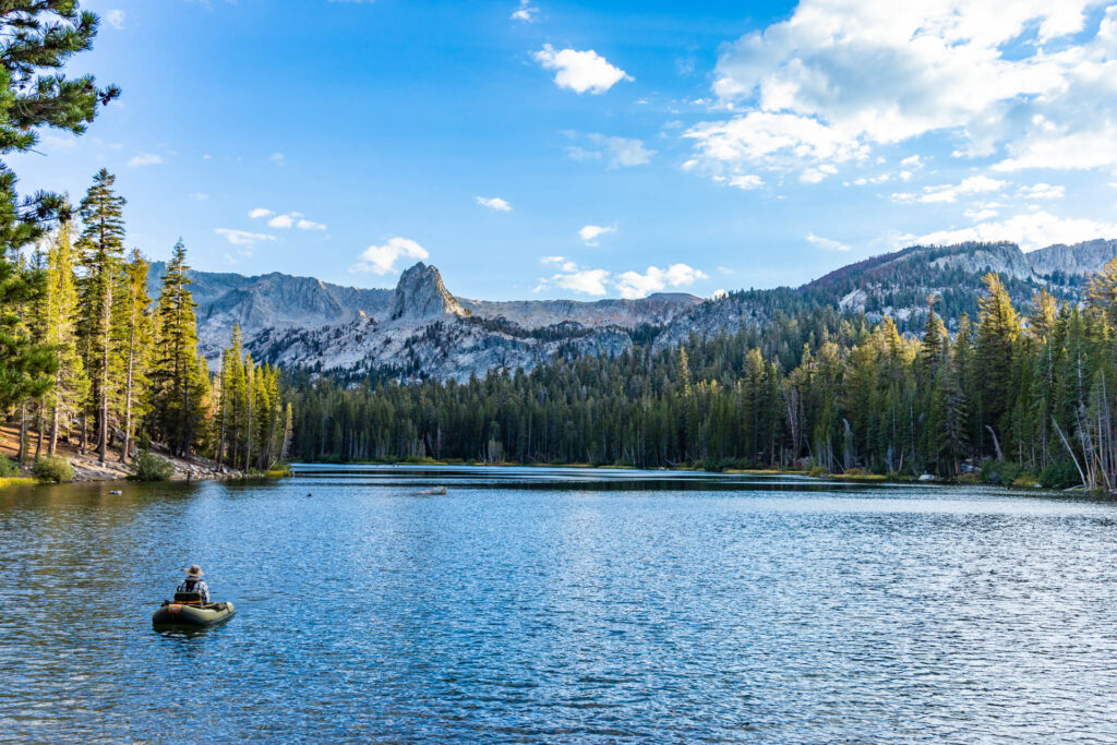 One of the many lakes in Mammoth Lakes, California.