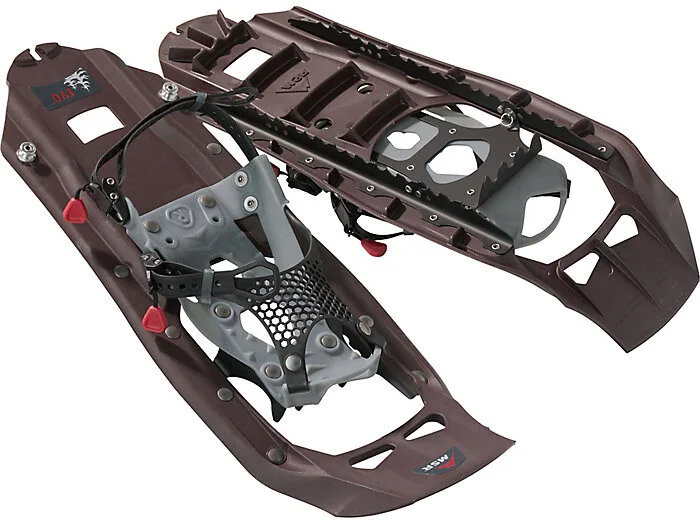 The MSR Revo Trail snowshoes.