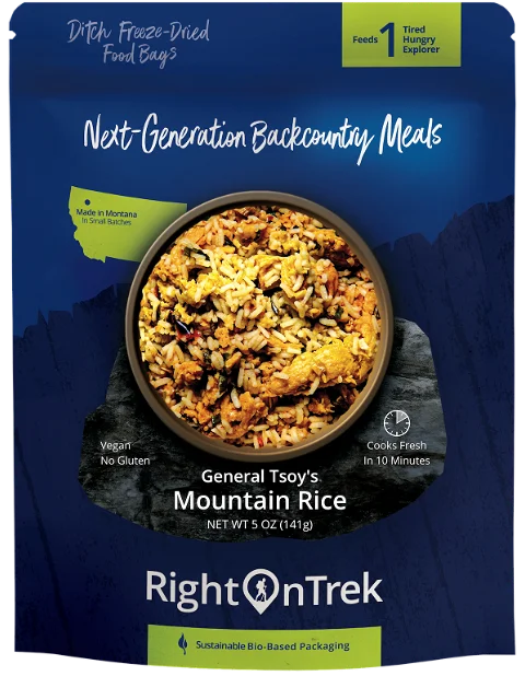 Right On Trek Meals Vegan General Tsoy's Mountain Rice (Photo courtesy of Right on Trek)