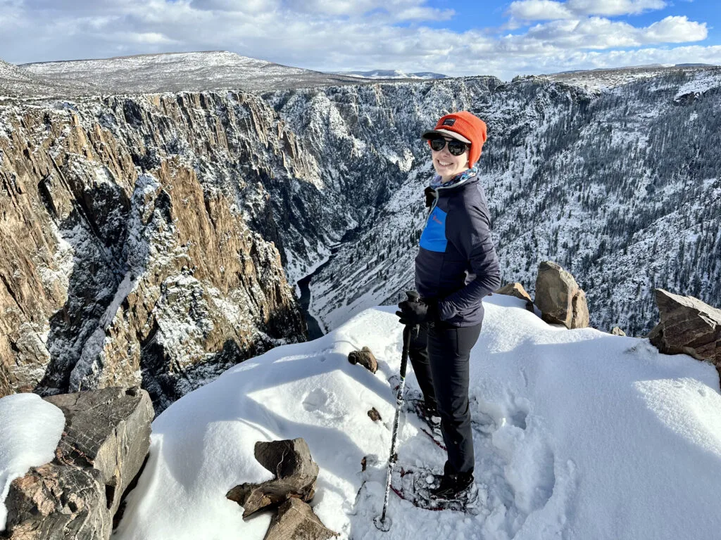 Hiking in the snow at Black Canyon of the Gunnison.