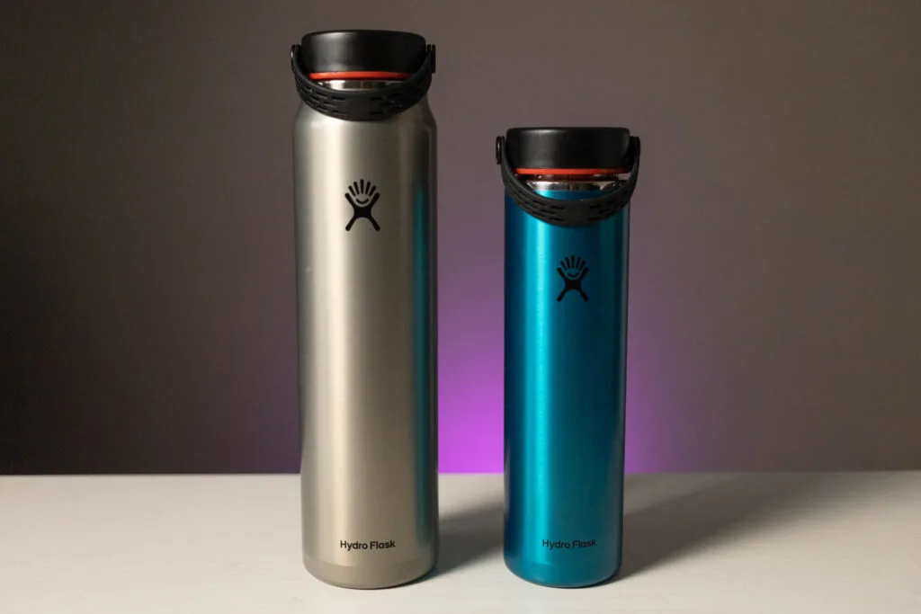 Two Hydro Flask Trail Series bottles in 30 oz and 21 oz.