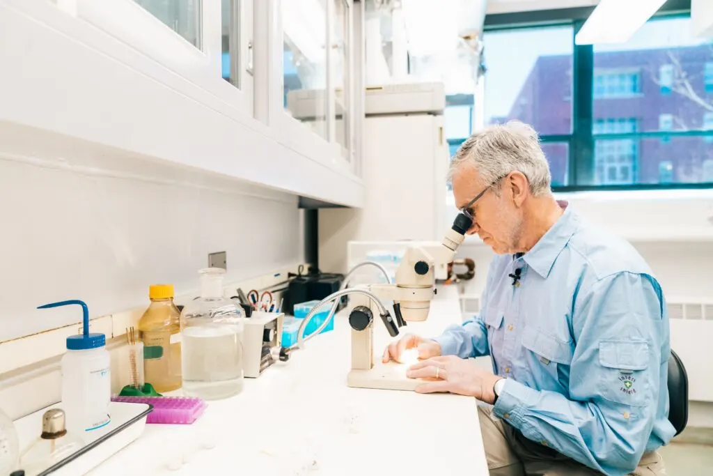 Dr. Thomas Mather in the lab. (Photo provided by Equip-4-Ticks Resource Center)