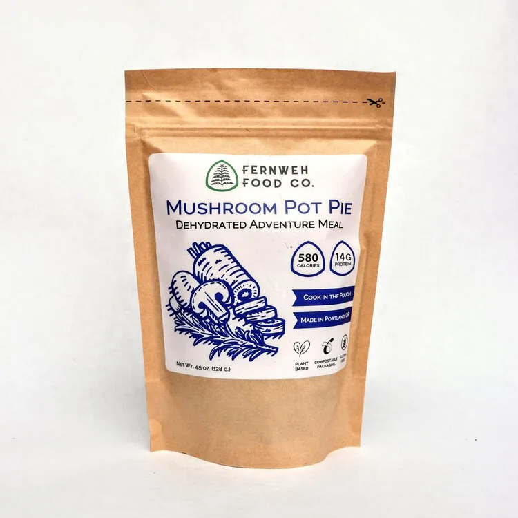 Fernweh Food Co Mushrom Pot Pie dehydrated vegan backpacking meal.