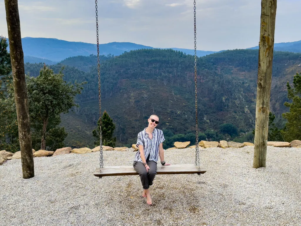 Chillin' on the big swing.