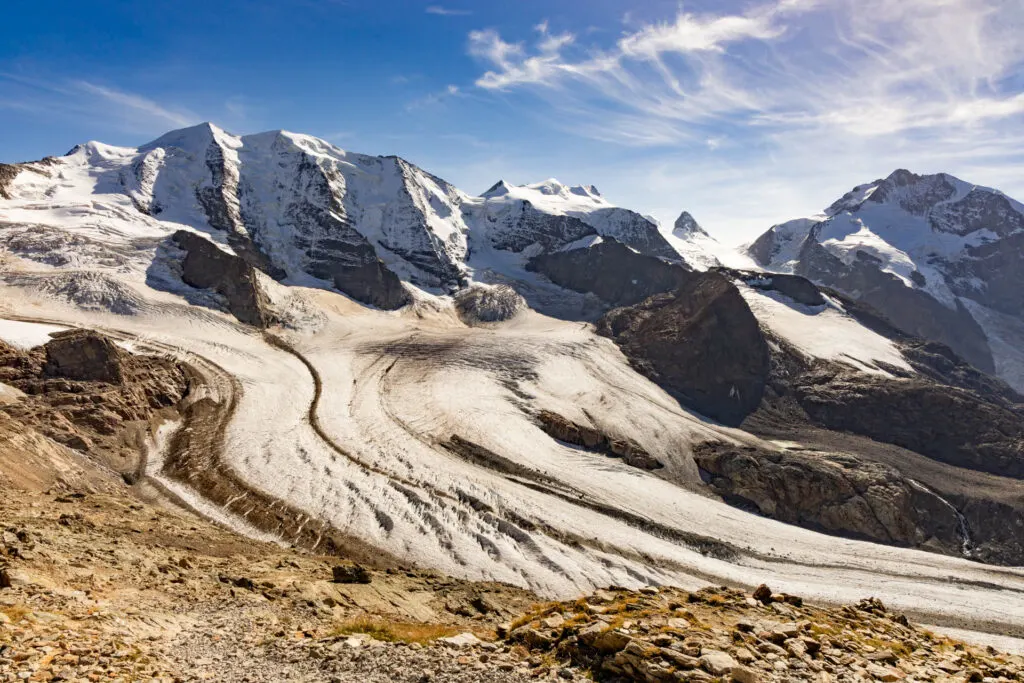 The Diavolezza Glacier.