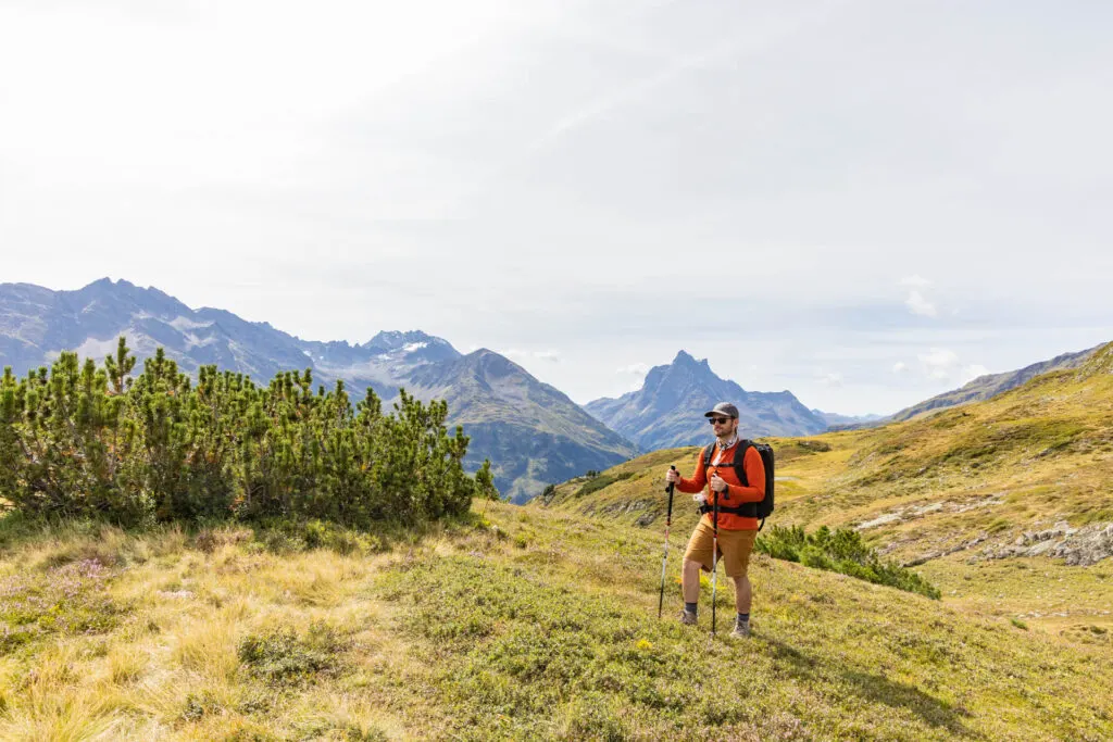 Hiking the Arlberg Trail in Austria.