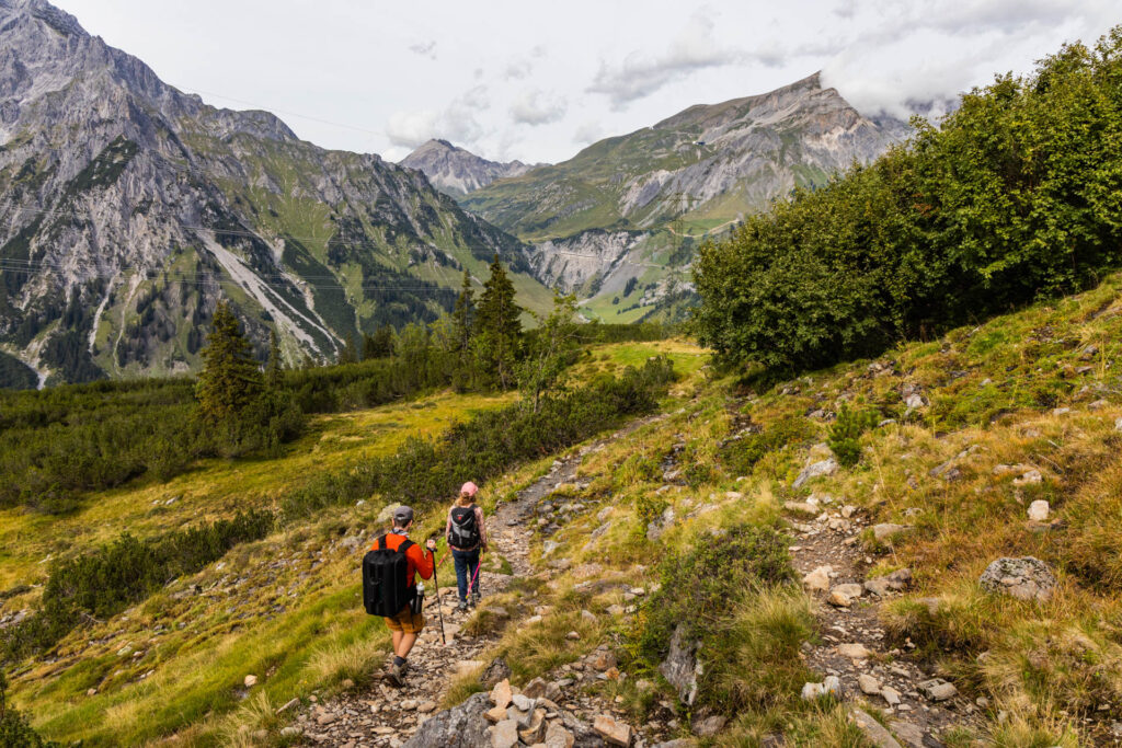 Hiking the Arlberg Trail in Austria.