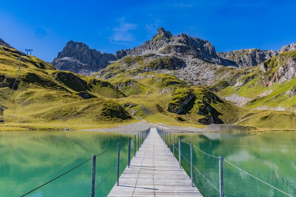 Zurser See (Zurser Lake) along the Arlberg Trail in Austria.