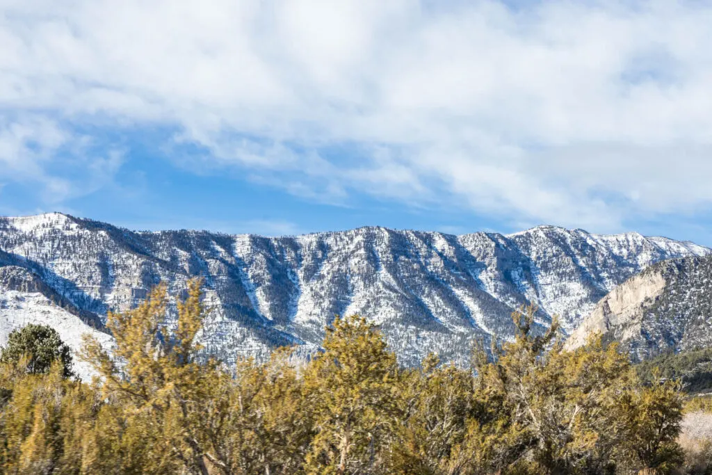 The mountains in Spring Mountains National Recreation Area near Las Vegas.