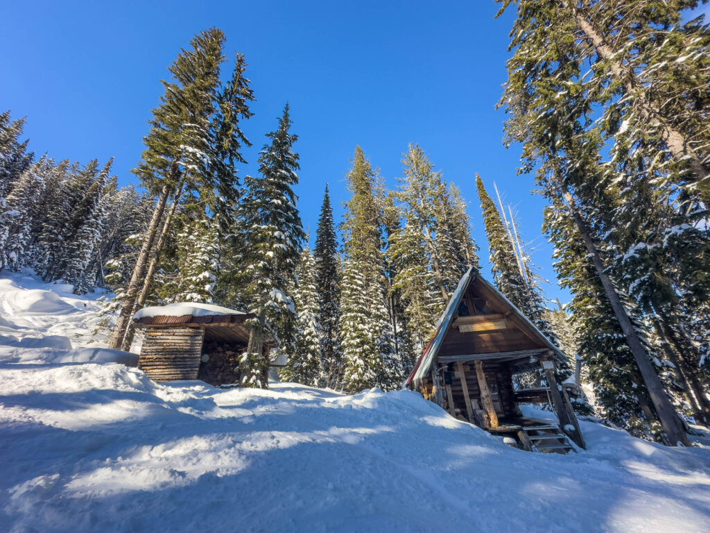 A tiny day-use cabin located on RED Mountain Resort.