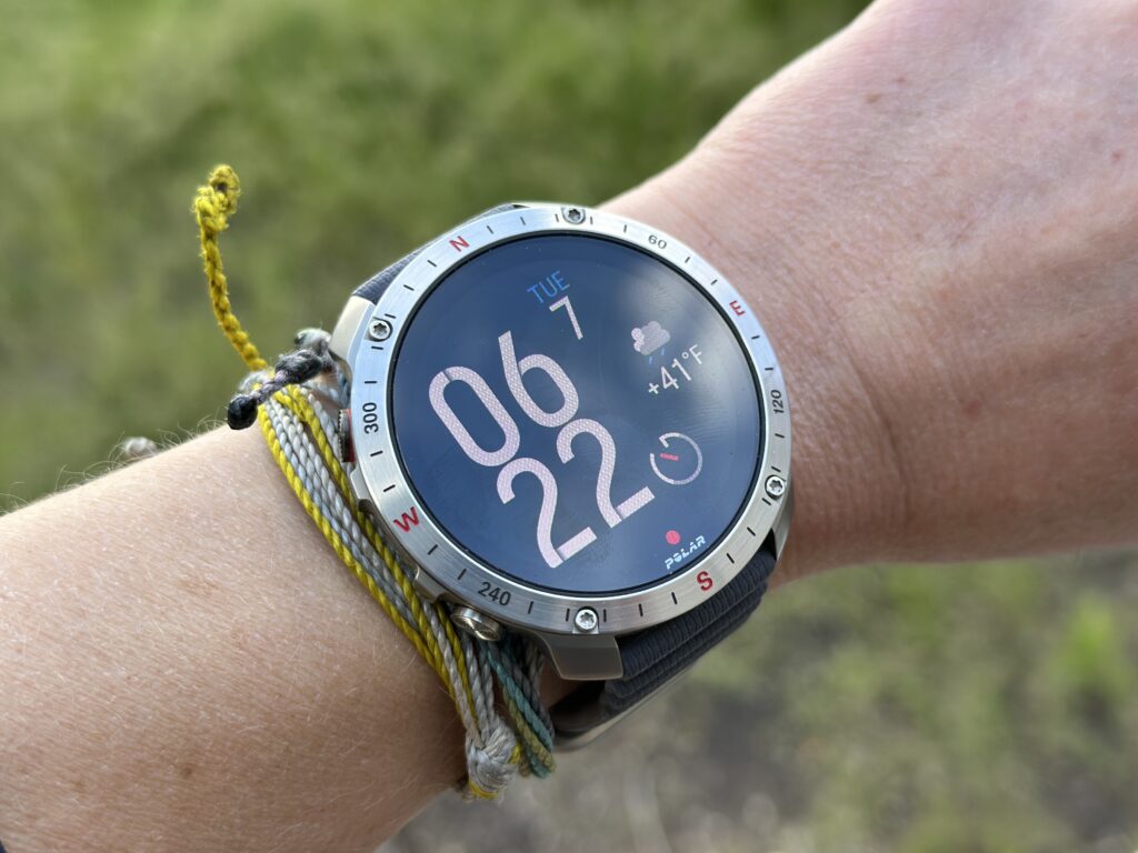 Polar Grit X2 Pro GPS Watch on a wrist.