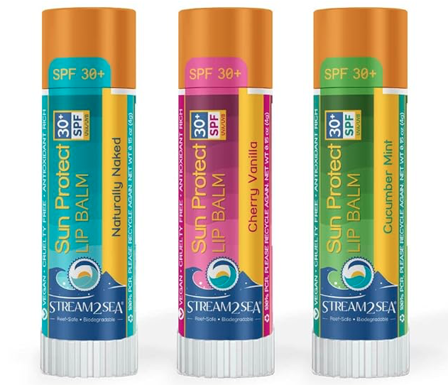 Stream2Sea sunscreen lip balm.