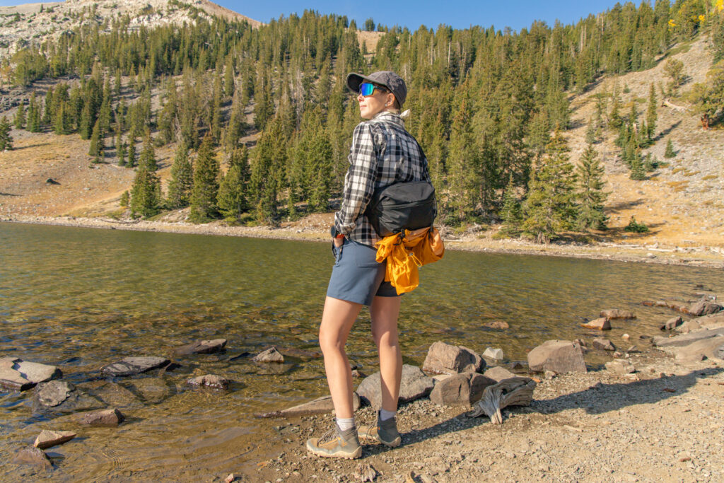 Hiking in Great Basin National Park with the Peak Design Outdoor Bags 7L Sling.