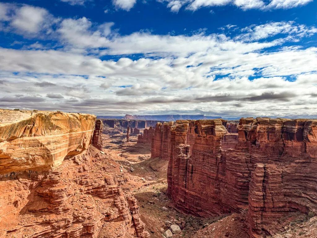 Canyons and pinnacles in Canyonlands National Park.