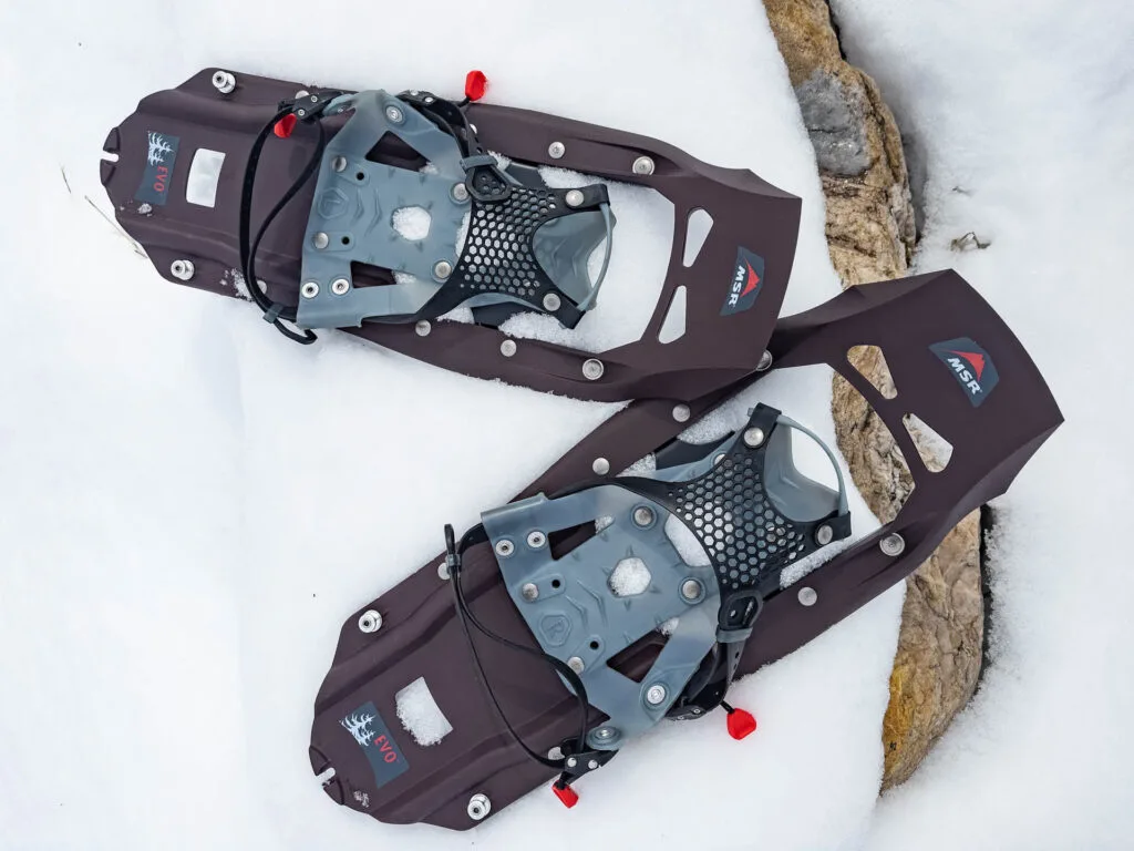 MSR Evo Trail Snowshoes: a top-down view.