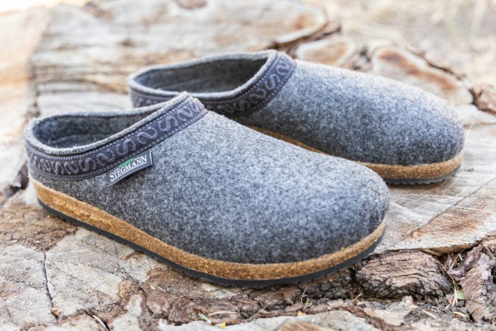 Stegmann vegan wool clogs.