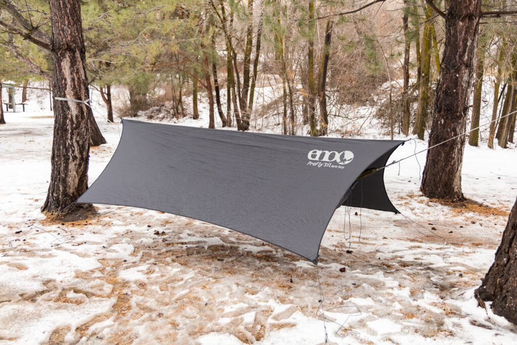 The Eno SubLink Hammock Camping System, including the tarp.