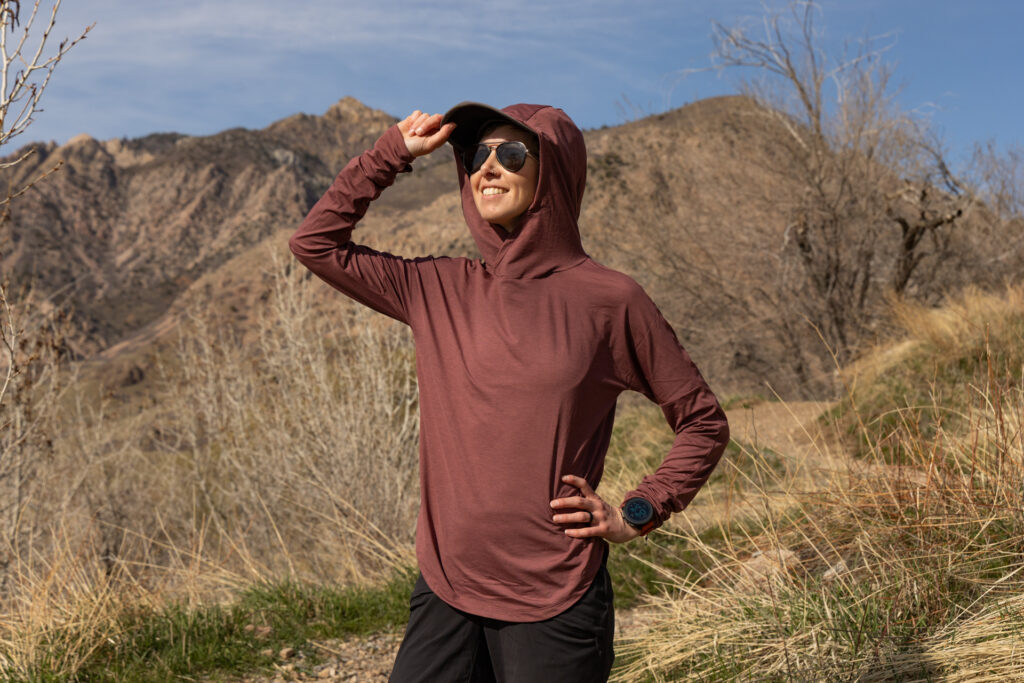 REI Sahara sun hoodie.