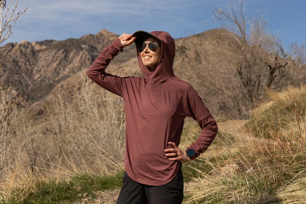 REI Sahara sun hoodie.