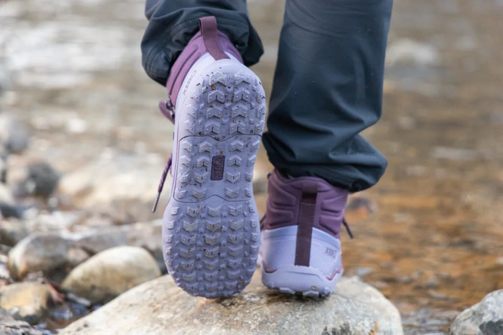 Xero Shoes Scrambler Trail Mid WP barefoot hiking boots.