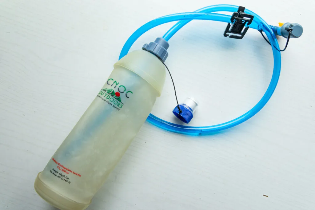 The One Bottle Hydration system, including TPU hose and cap for a CNOC/Smart Water bottle.