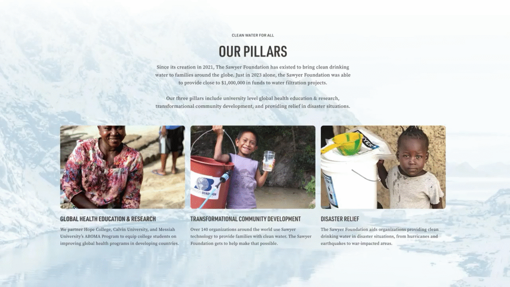 The Sawyer Foundation's Three Pillars