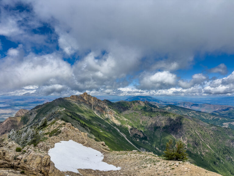 The view from the top of Ben Lomond in Ogden, Utah.