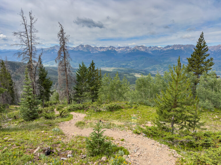 The Gore mountain range as seen from Acorn Trail in Silverthorne, CO.