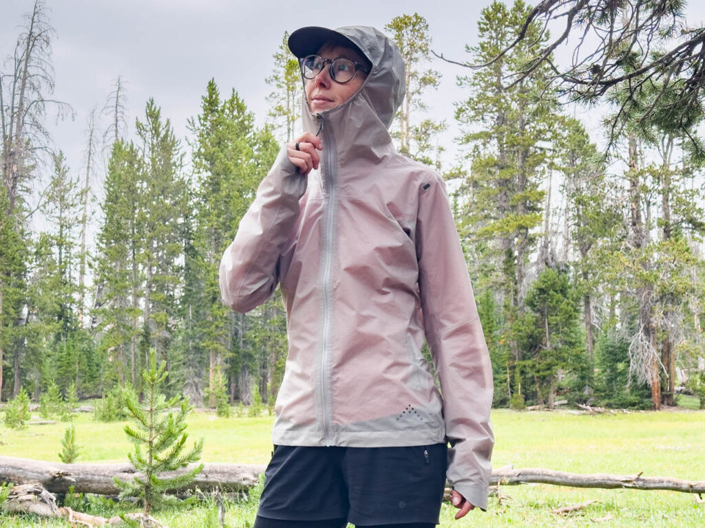 The Rab Phantom ultralight rain jacket.
