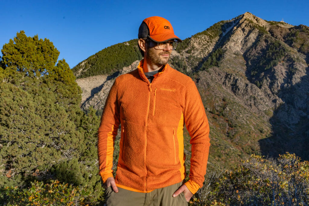 A man in a Norrona Falketind 1 UL freeze.